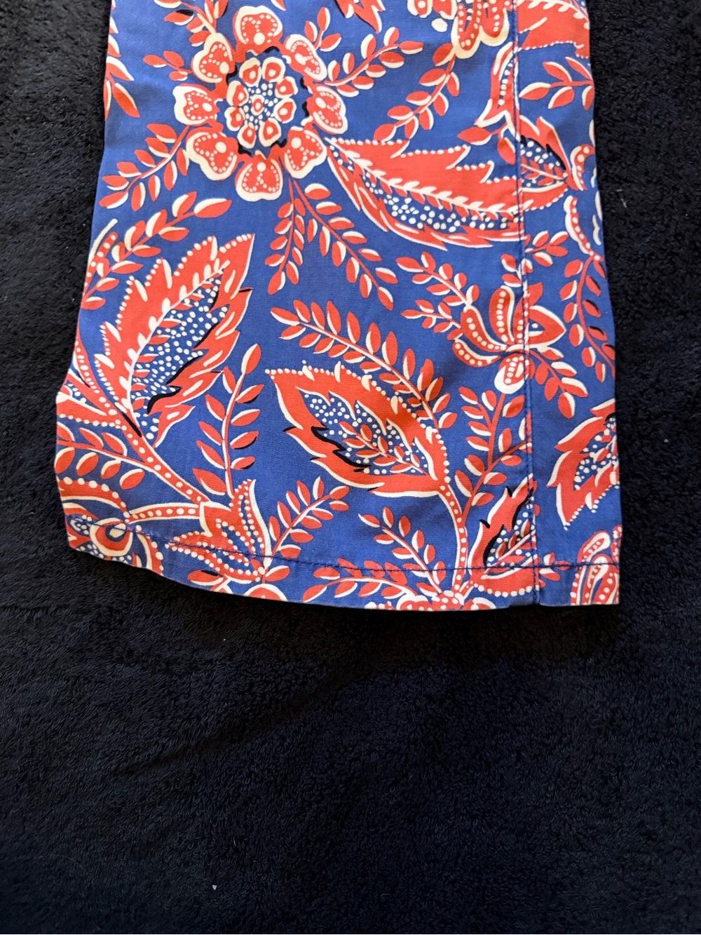 Vintage Tommy Hilfiger Womens Red White Blue Floral Flared Jeans 4 Paisley - Picture 4 of 8